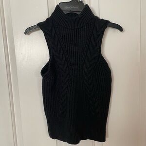Nwt Marciano Black Mock neck Cable Knit Sweater XS